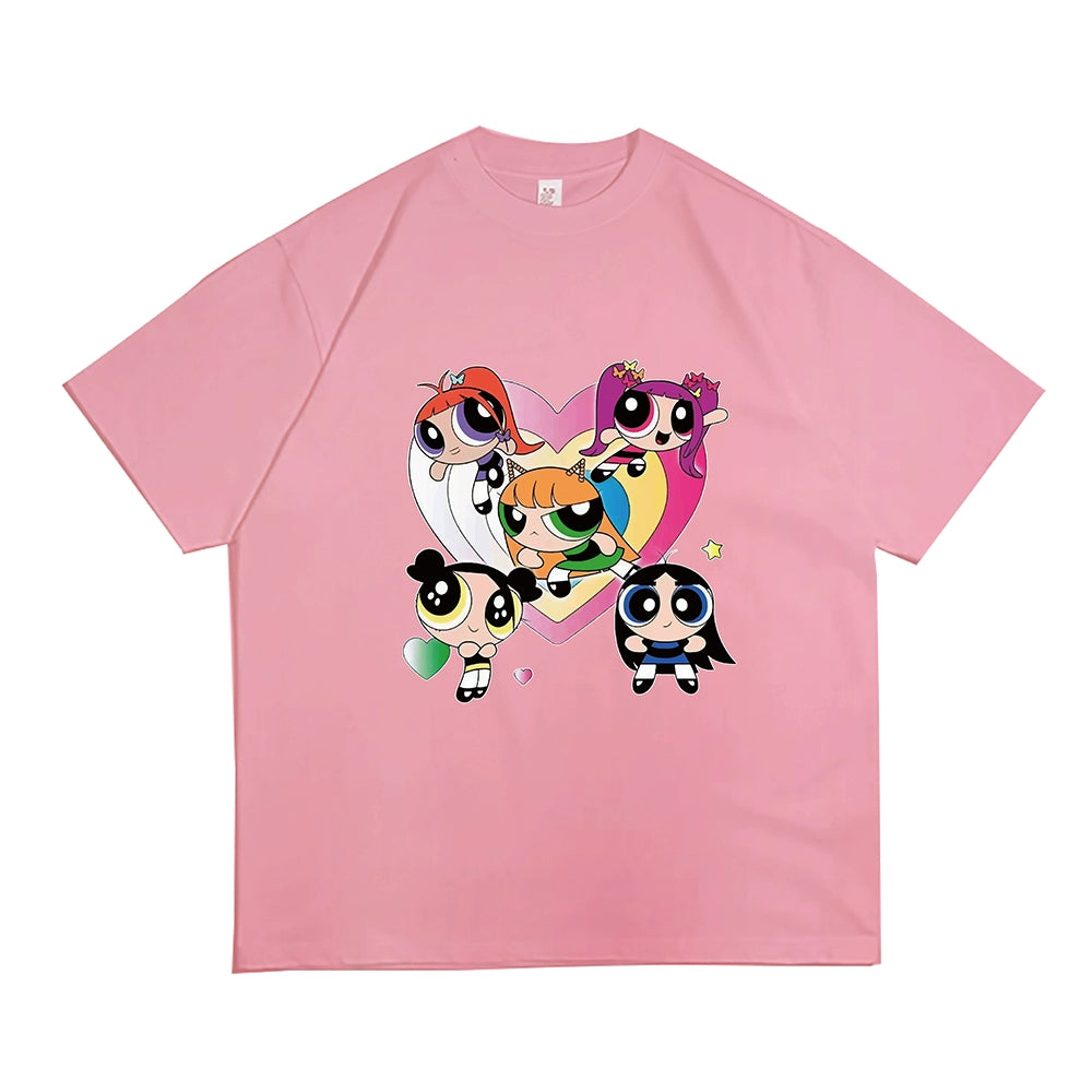 Fan-made] NewJeans 'GET UP' Powerpuff Vintage T-shirt – NewJeans