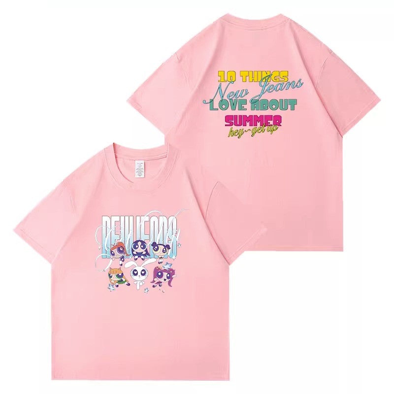 [Fan-made] NewJeans 'GET UP' X The Powerpuff Girls Member T-shirt