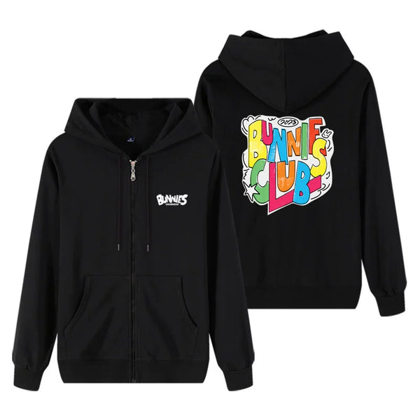 トップス NEW JEANS BUNNIES CLUB HOODIE (Black) トップス NEWJEANS BUNNIES CLUB HOODIE (Black) NEWJEANS