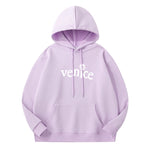 [Fan-made] NewJeans HANNI CLOSET Pastel Purple Venice Typography Hoodie - NewJeans Universe