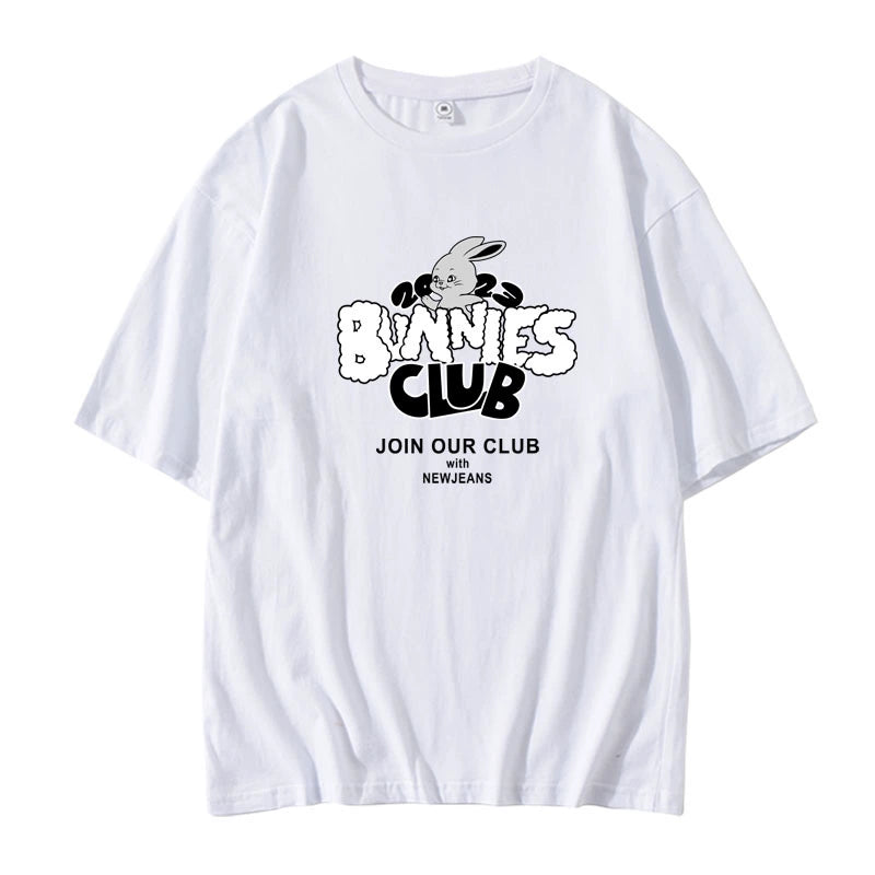 [Fan-made] NewJeans 2023 BUNNIES CLUB Oversized T-shirt - NewJeans Universe