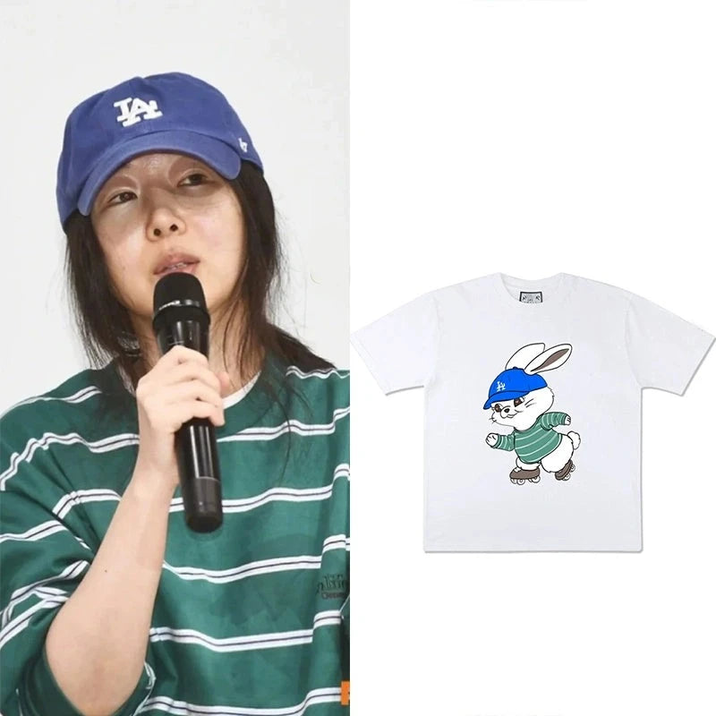 [Fan-made] NewJeans 'MIN HEE JIN' Rabbit Meme T-shirt - NewJeans Universe
