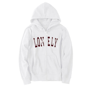 [Fan-made] NewJeans DANIELLE CLOSET Lonely Typography Hoodie - NewJeans Universe