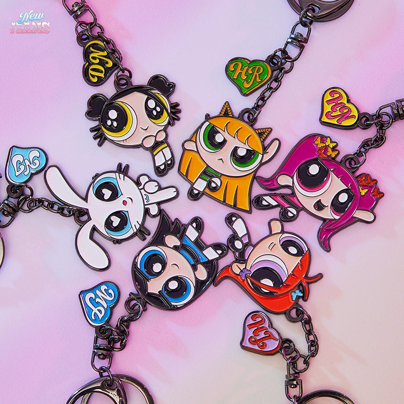 [Official] NewJeans X Line Friends THE POWERPUFF GIRLS Metal Keyring - NewJeans Universe