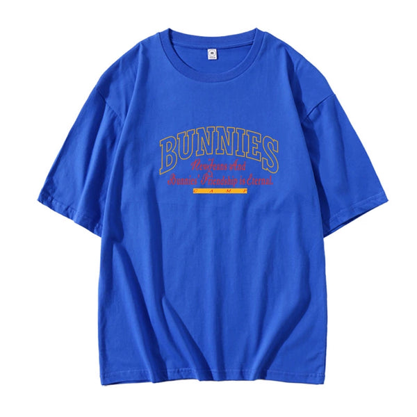 NewJeans バニキャン Tシャツ Blue 青 M NewJeans バニキャン Tシャツ Blue 青 M