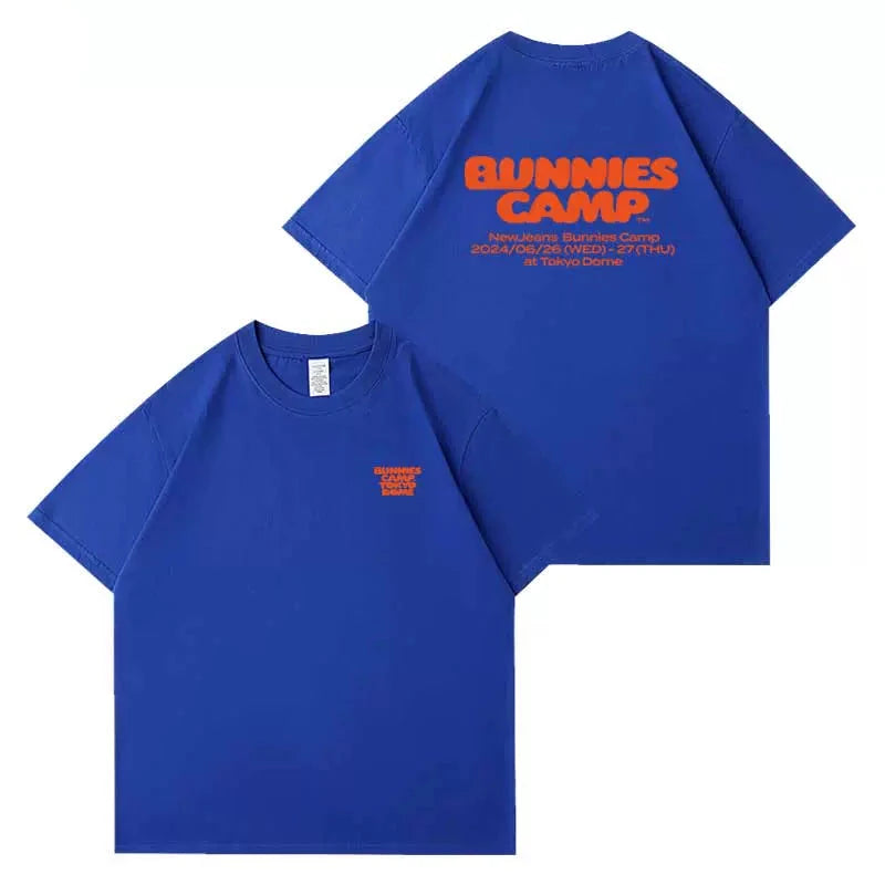 NewJeans バニキャン Tシャツ Blue 青 M NewJeans バニキャン Tシャツ Blue 青 M