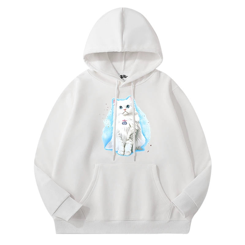 [Fan-made] NewJeans HAERIN CLOSET White Kitten Hoodie - NewJeans Universe