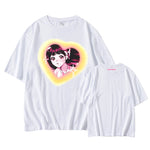 [Fan-made] NewJeans Closet 'GET UP' Comic Girl Heart Cloud Oversized T-shirt - NewJeans Universe