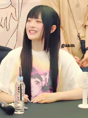 [Fan-made] NewJeans Closet 'GET UP' Comic Girl Heart Cloud Oversized T-shirt - NewJeans Universe
