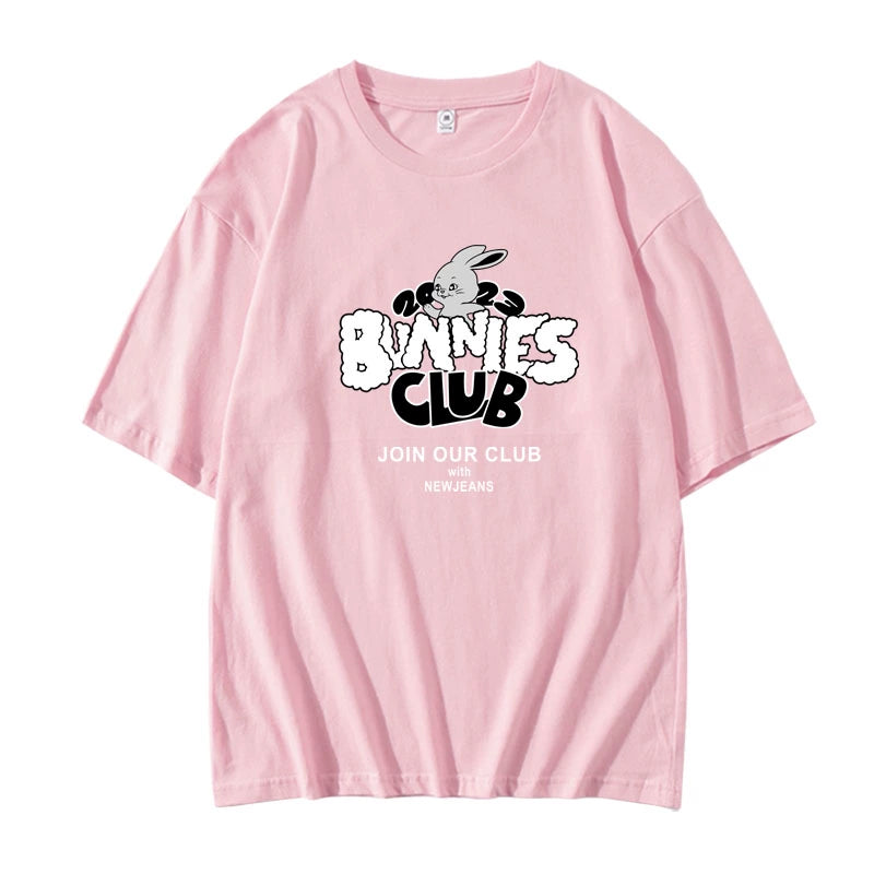 [Fan-made] NewJeans 2023 BUNNIES CLUB Oversized T-shirt - NewJeans Universe