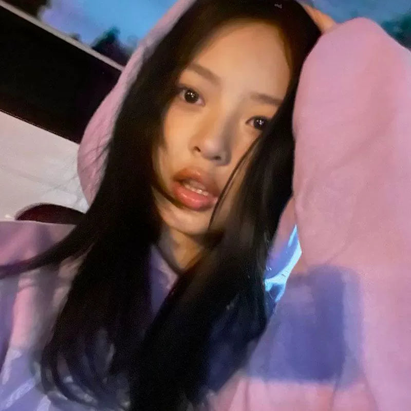 [Fan-made] NewJeans HANNI CLOSET Pastel Purple Venice Typography Hoodie - NewJeans Universe