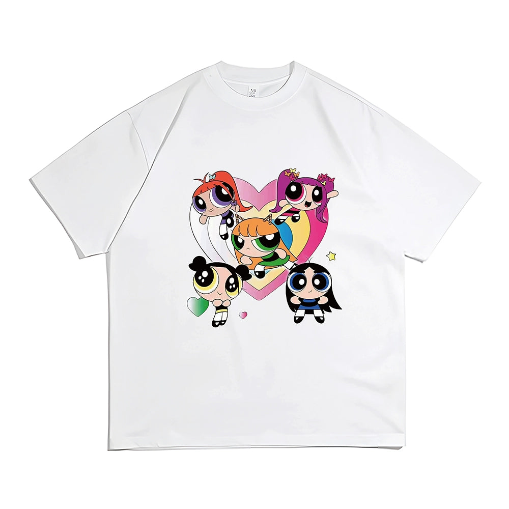 [Fan-made] NewJeans 'GET UP' Powerpuff Vintage T-shirt - NewJeans Universe